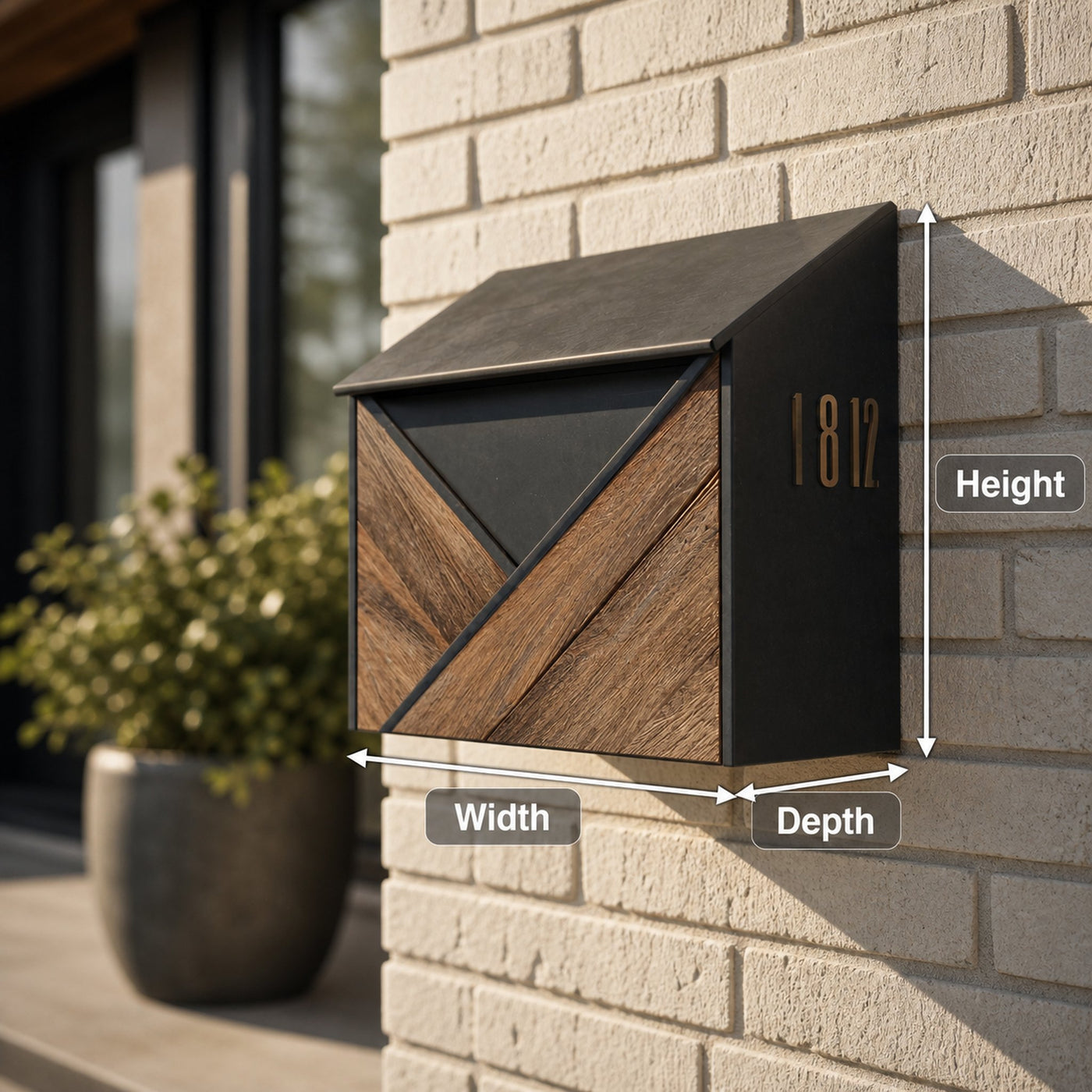 Modern Wooden Sculpture Mailbox For Outdoor Furniture Yard Accent - product view 8