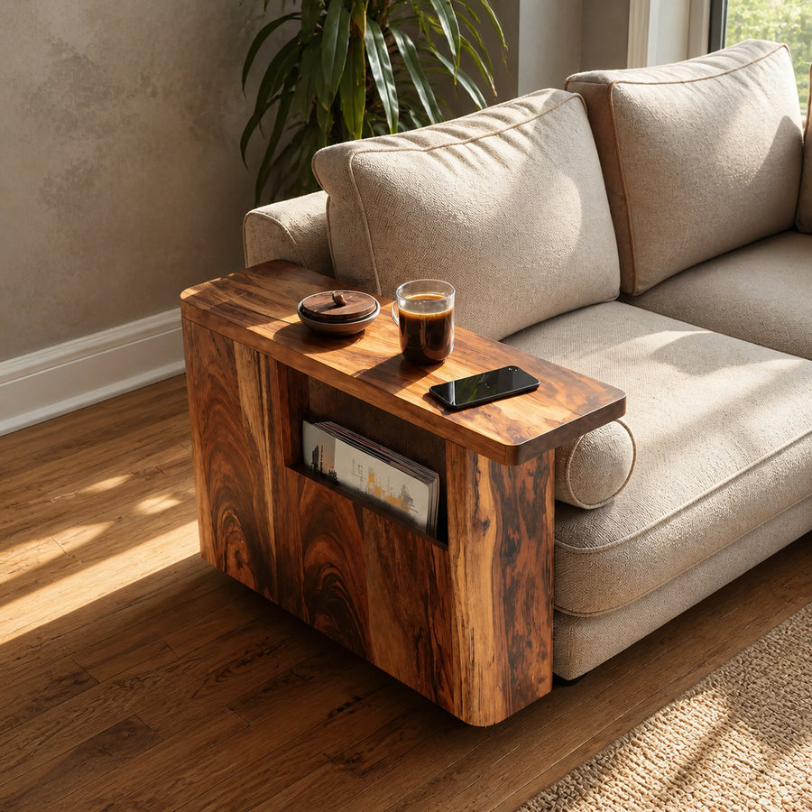 Modern Wooden Side Table For Cozy Living Room Design