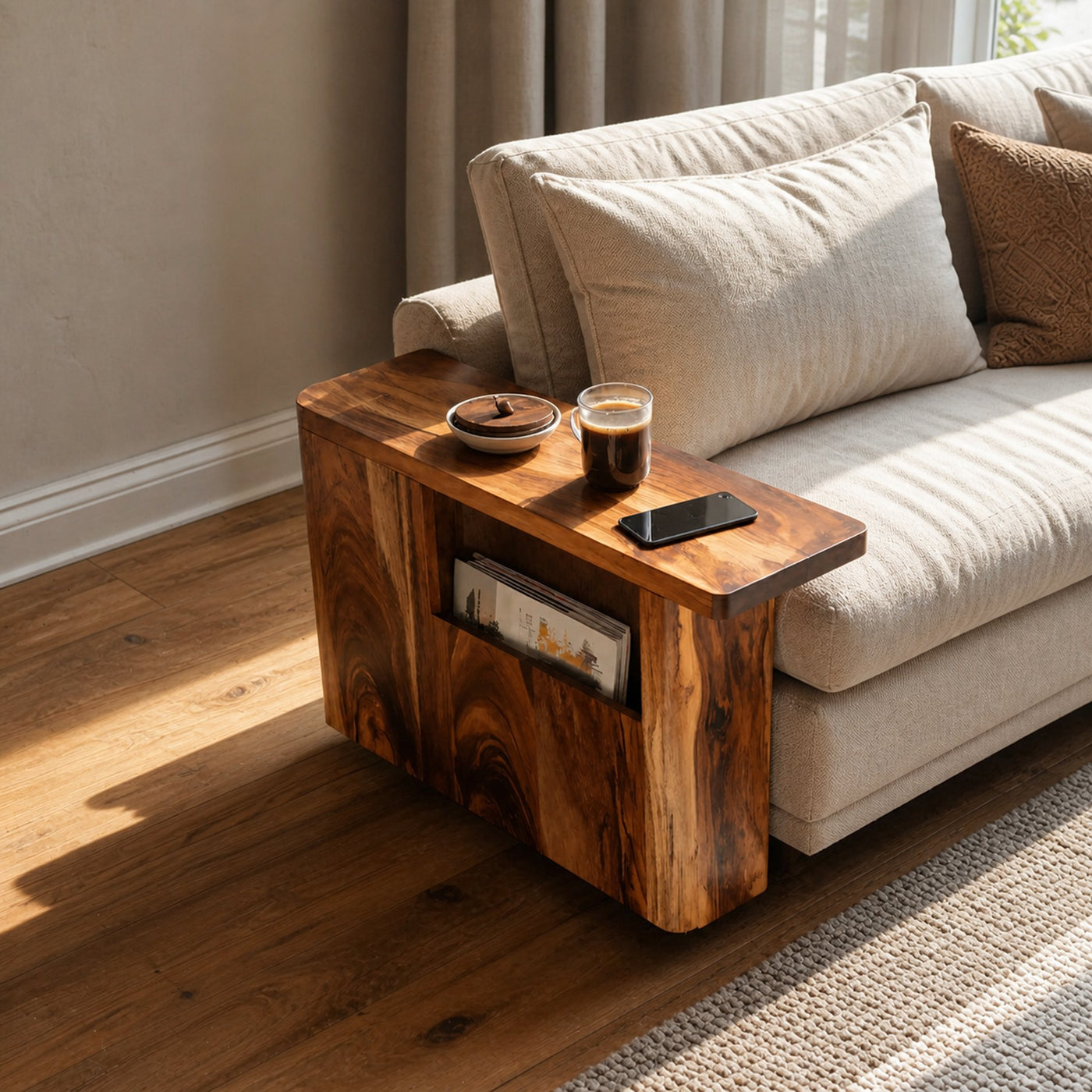 Modern Wooden Side Table For Cozy Living Room Design - product view 6