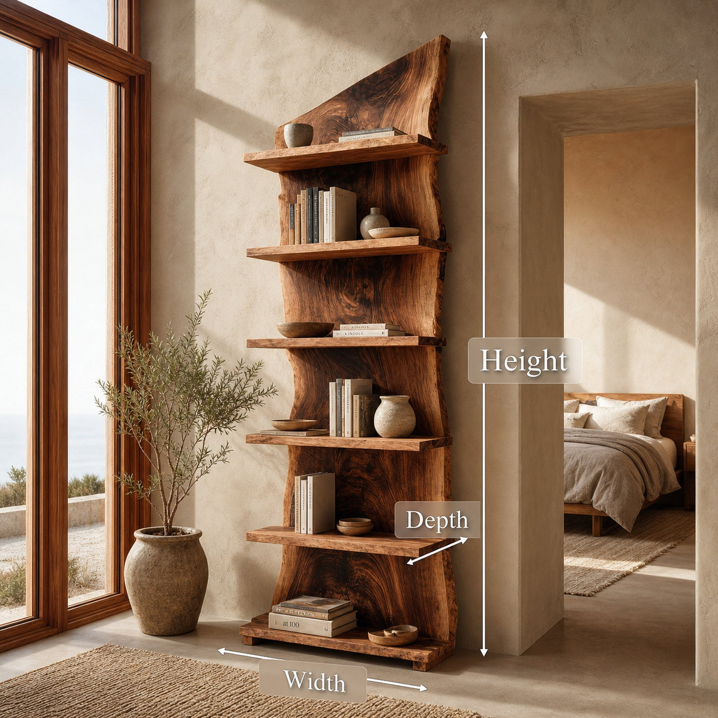Modern Wooden Standing Shelf For Home Decor - product view 7