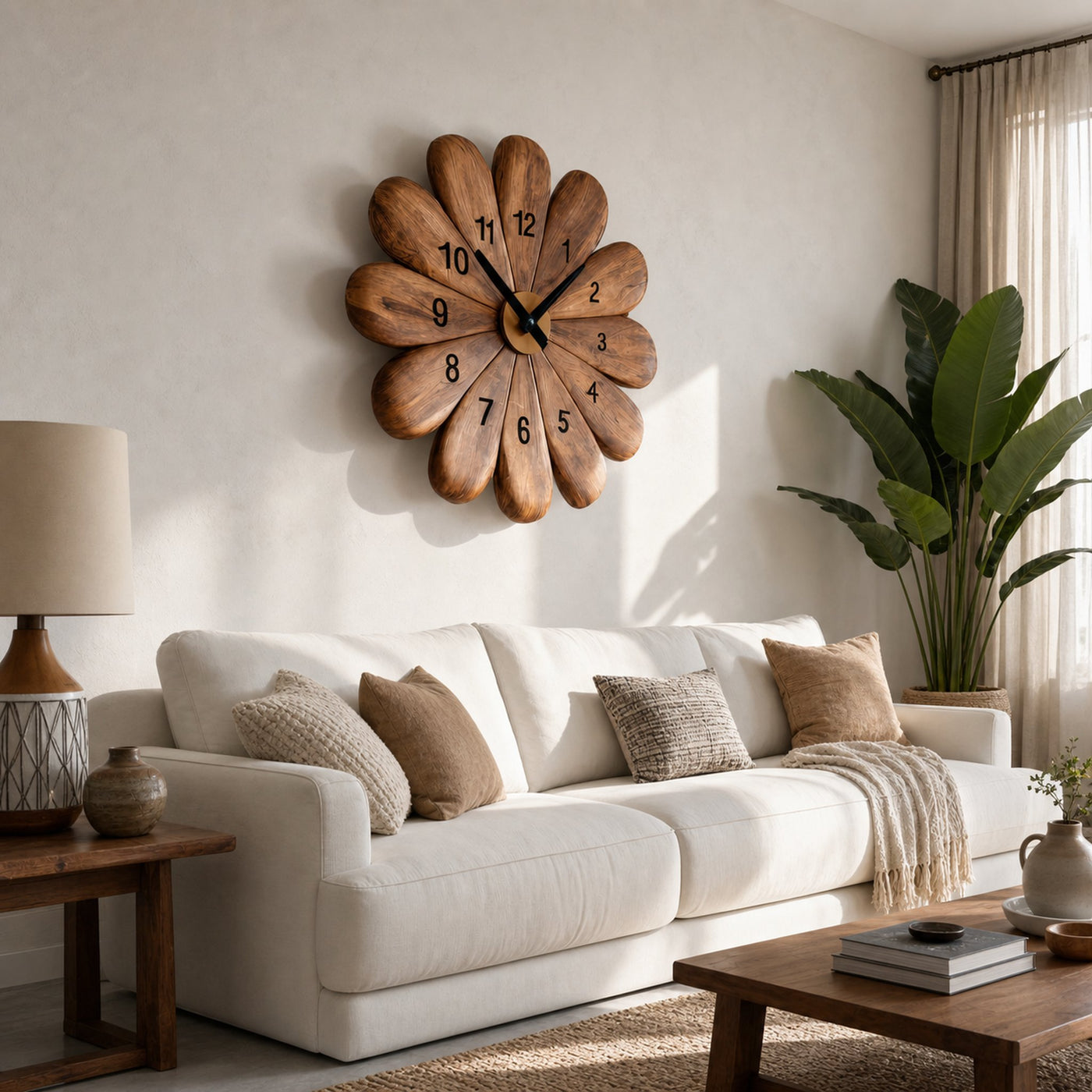 Modern Wooden Wall Clock For Timeless Interior