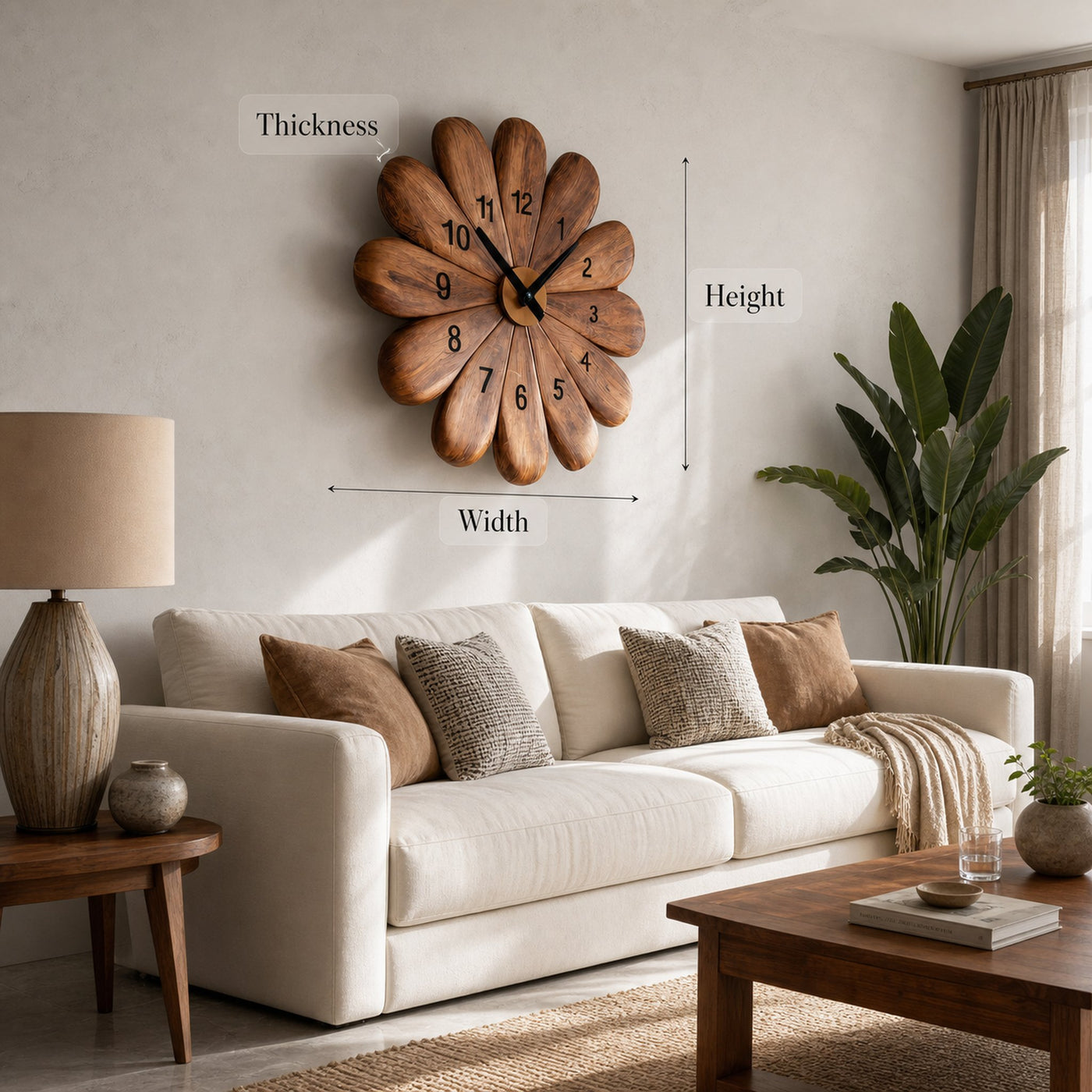 Modern Wooden Wall Clock For Timeless Interior - product view 7