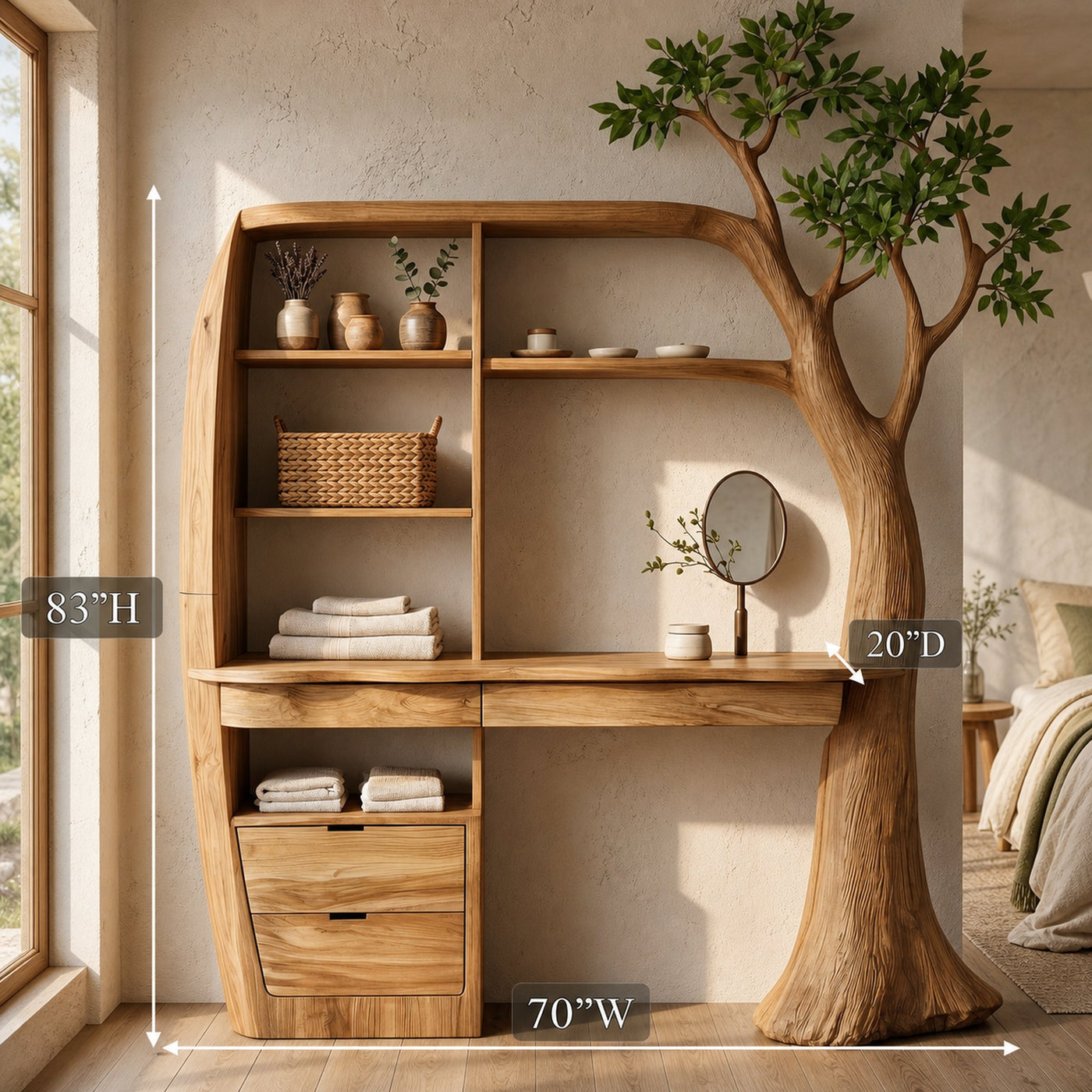 Natural Makeup Vanity Bedroom And Dressing Room - product view 8