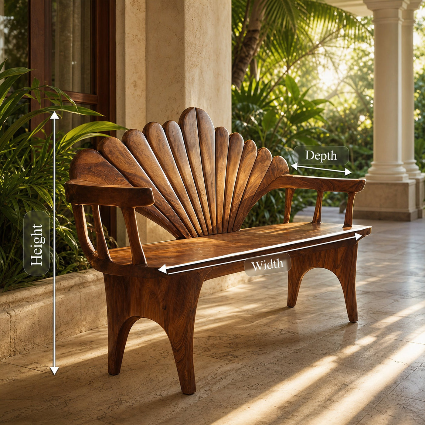 Natural Solid Wood Entryway Bench For Foyer Decor - product view 8
