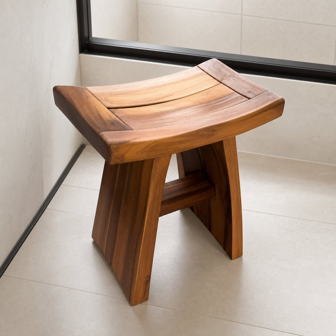 Natural Wood Shower Bench Shower Stool