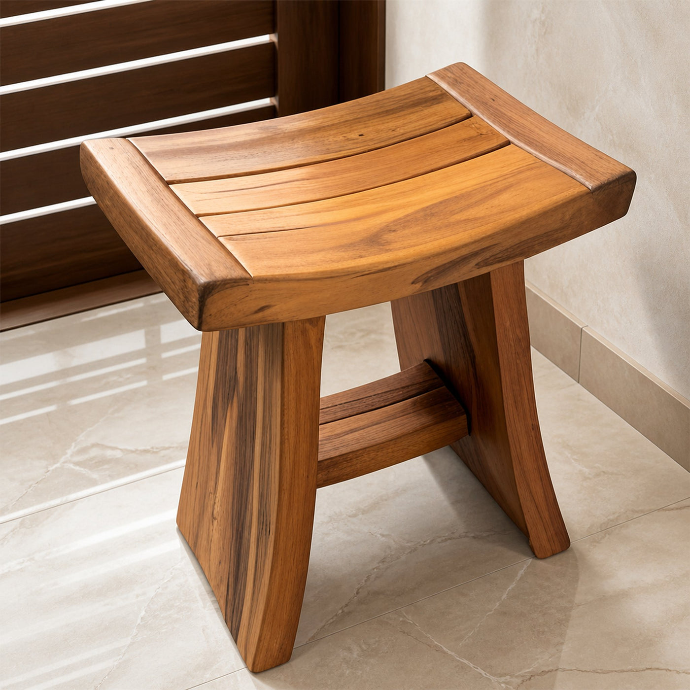 Natural Wood Shower Bench Shower Stool - product view 6