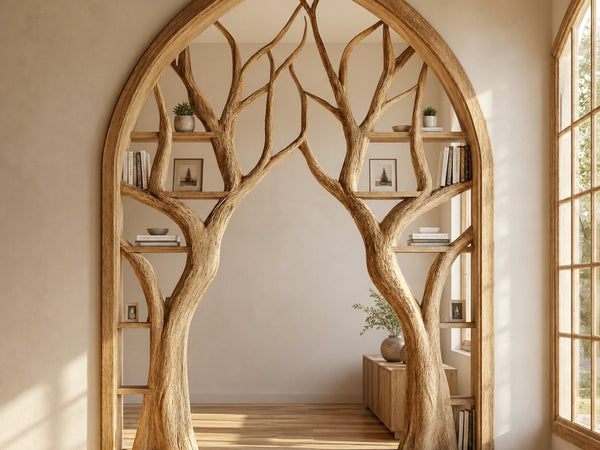 Organic Architectural Archway Shelf For Living Space Or Interior Area
