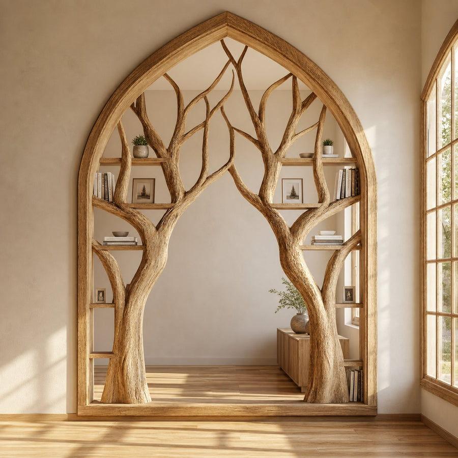 Organic Architectural Archway Shelf For Living Space Or Interior Area