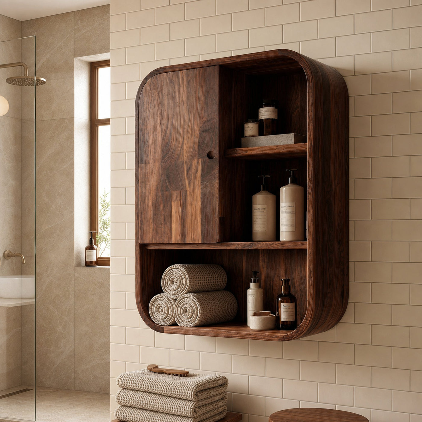 Organic Bathroom Cabinet Wood For Bathroom Space