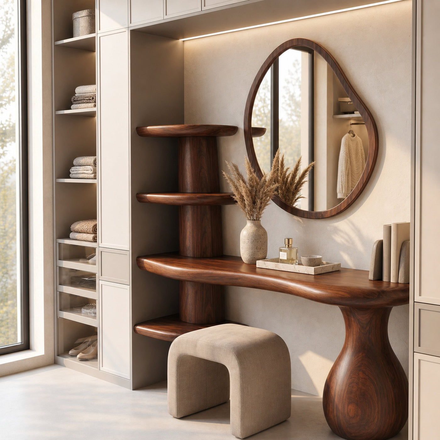 Organic Corner Vanity Table For Bedroom - product view 6