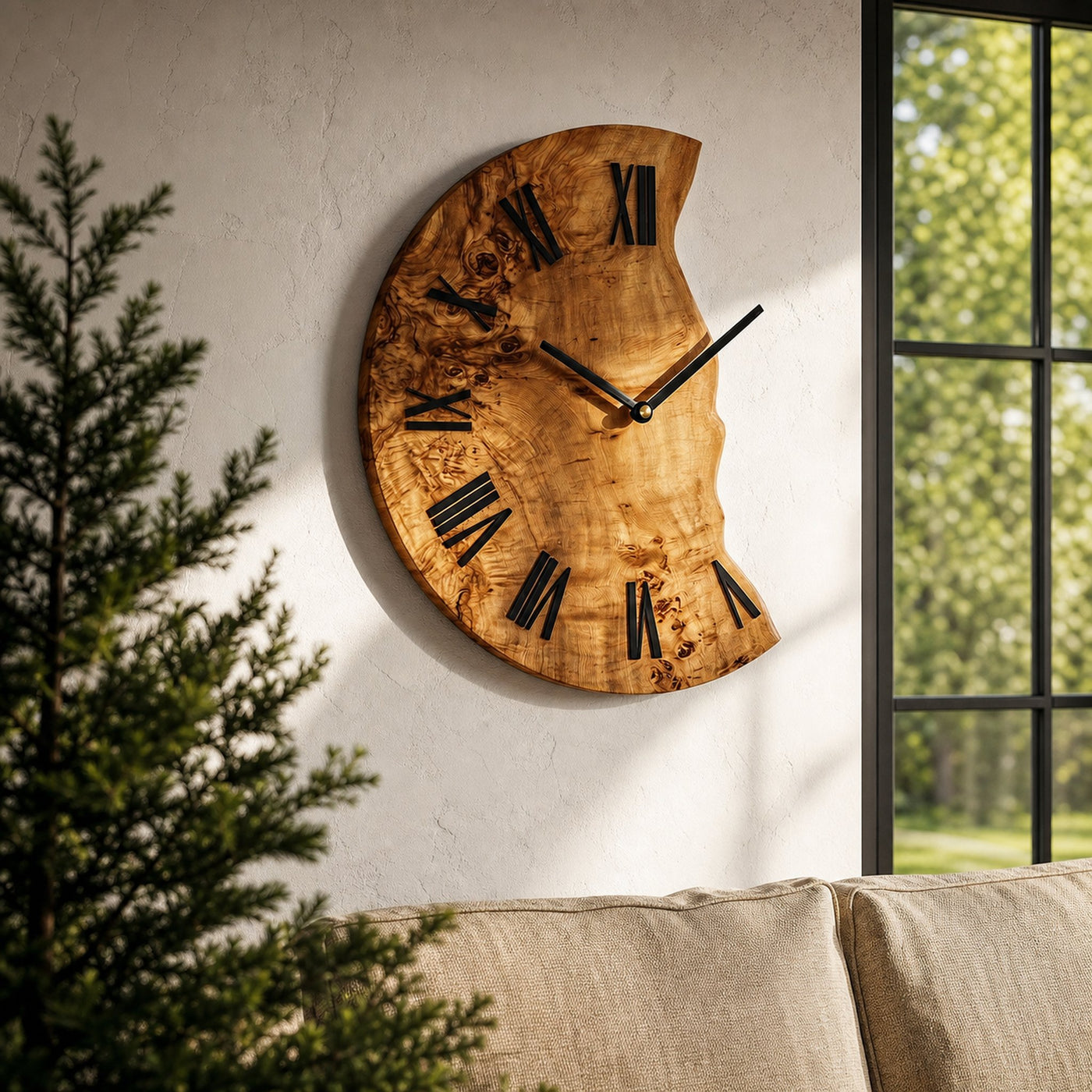 Organic Live Edge Clock For Home Decor