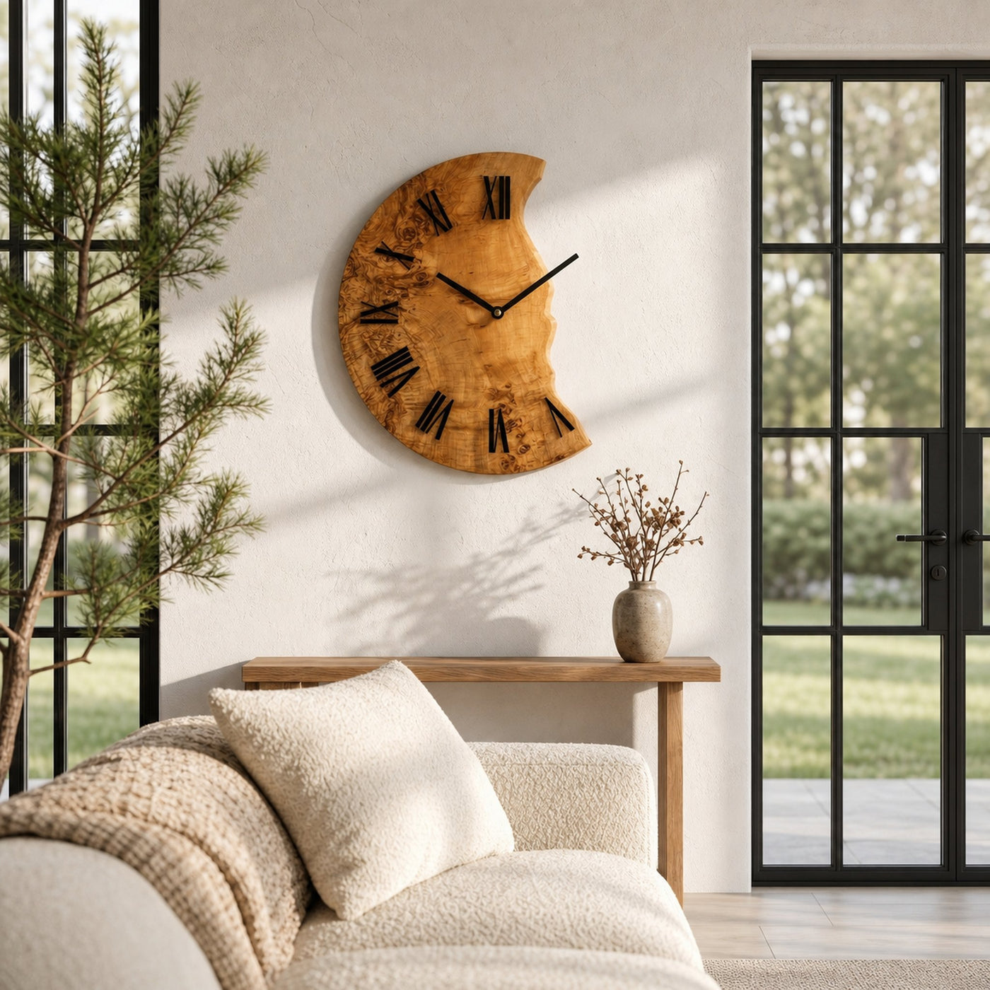 Organic Live Edge Clock For Home Decor - product view 6