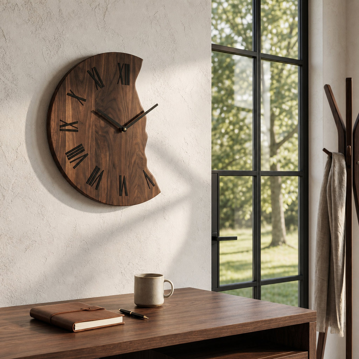 Organic Live Edge Clock For Home Decor - product view 7