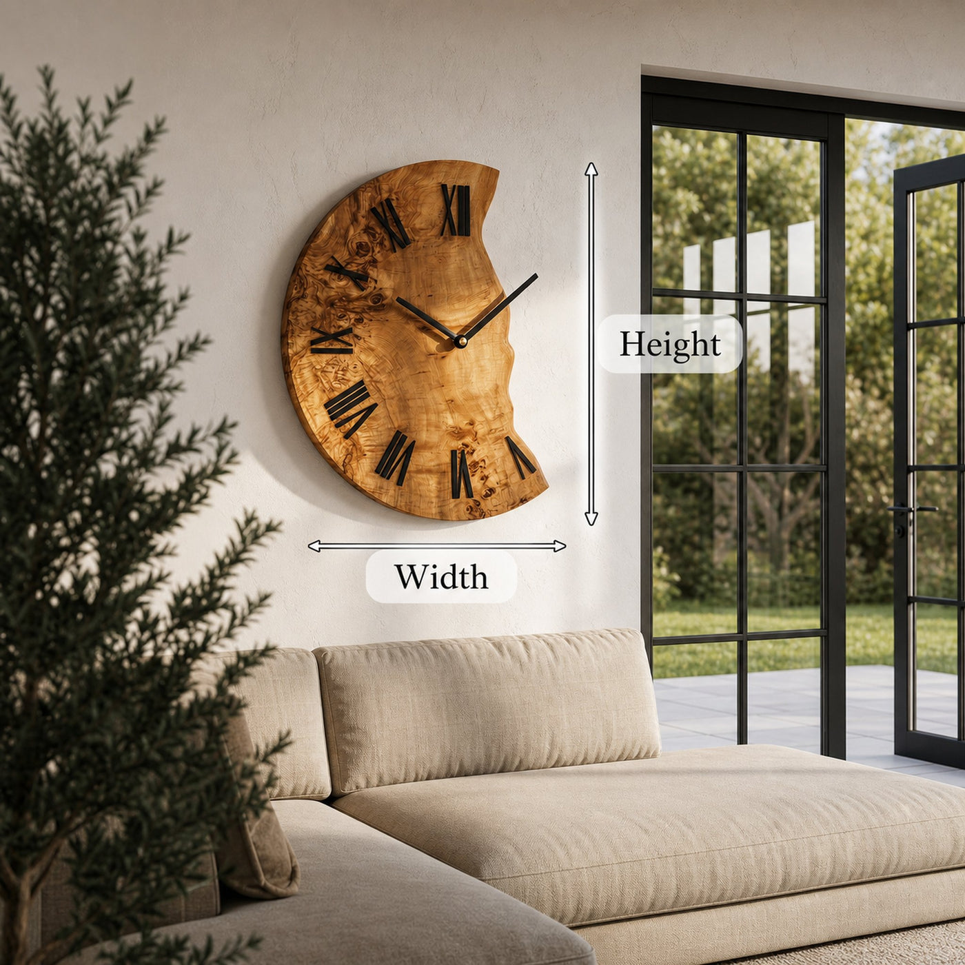 Organic Live Edge Clock For Home Decor - product view 8