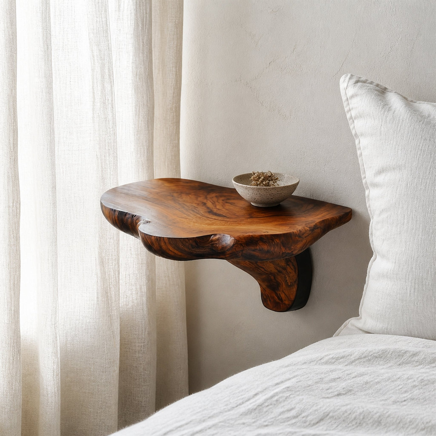 Organic Modern Accent Wall Shelf For Bedroom And Living Room