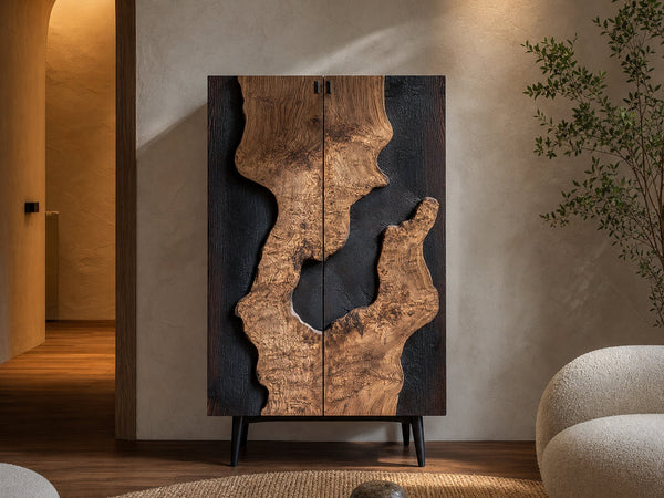 Organic Modern Display Storage Cabinet For Living Room And Hallway