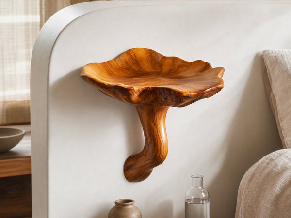 Organic Modern Floating Wall Shelf For Bedroom