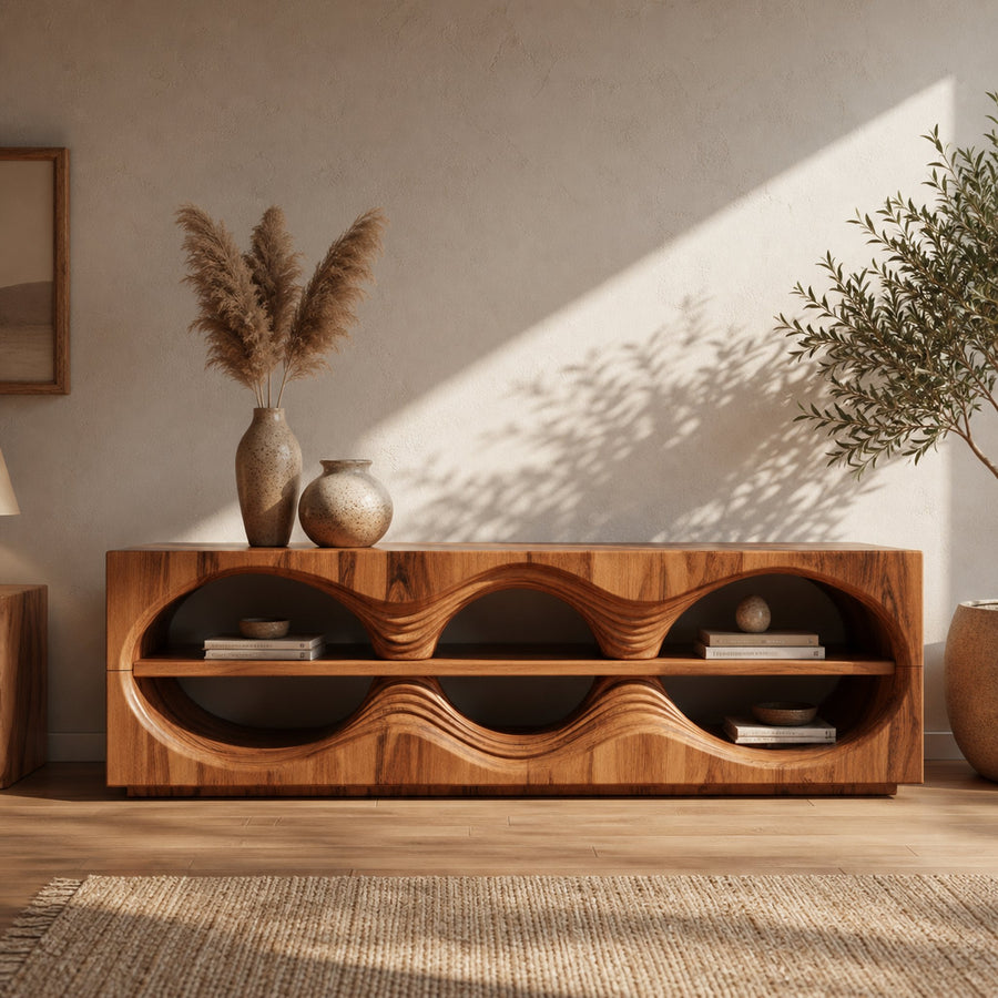 Organic Modern Sculptural Console Living Room And Bedroom