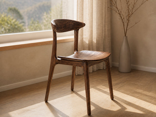 Organic Modern Sculptural Wooden Chair Dining Room Or Kitchen