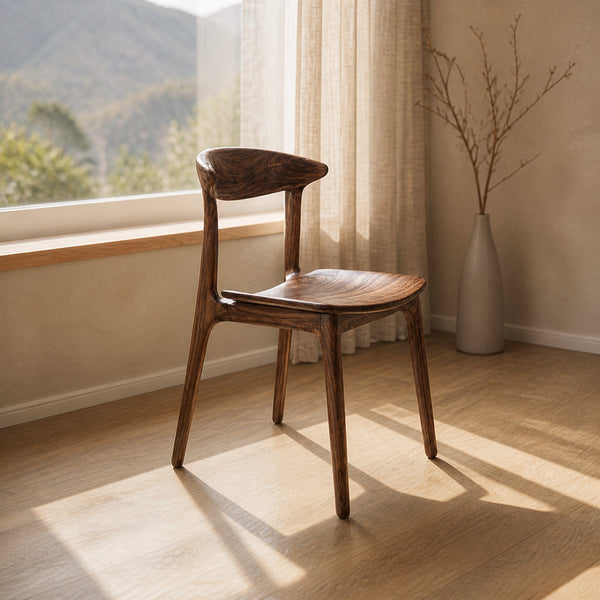 Organic Modern Sculptural Wooden Chair Dining Room Or Kitchen