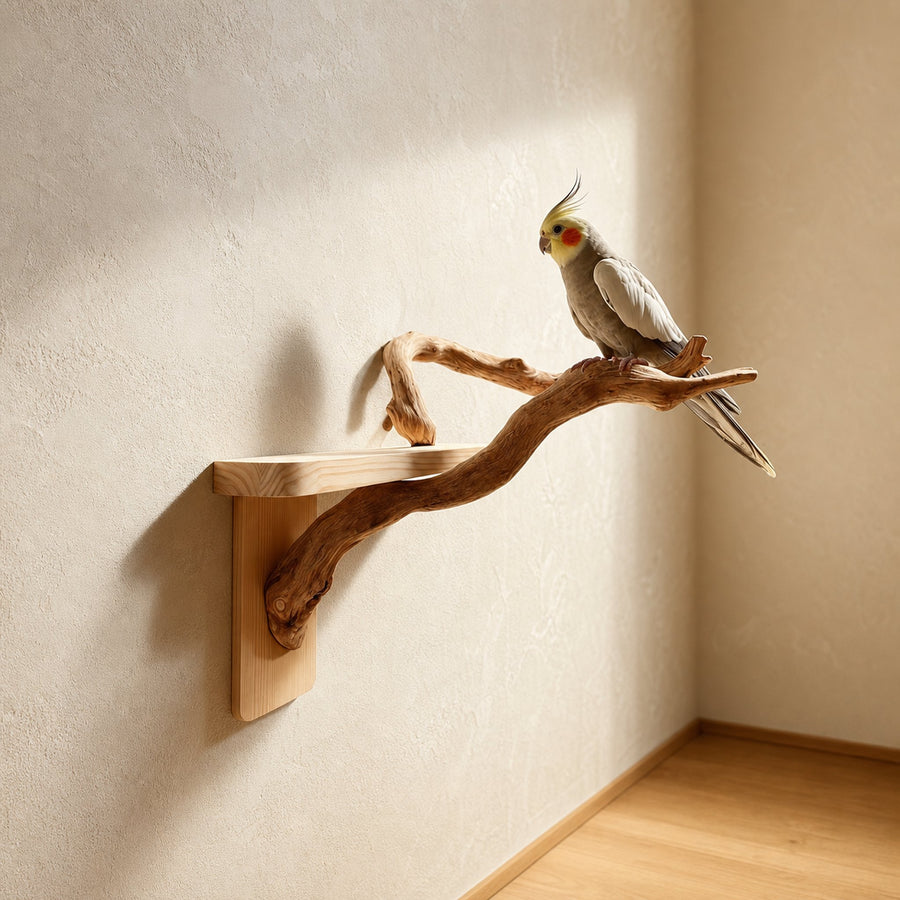 Organic Modern Wall Mounted Bird Perch For Home