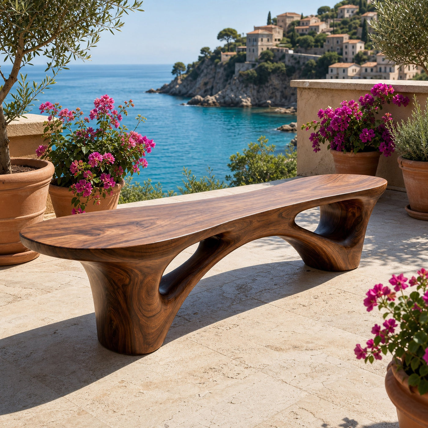 Organic Modern Wooden Bench For Outdoor Garden Patio - product view 6