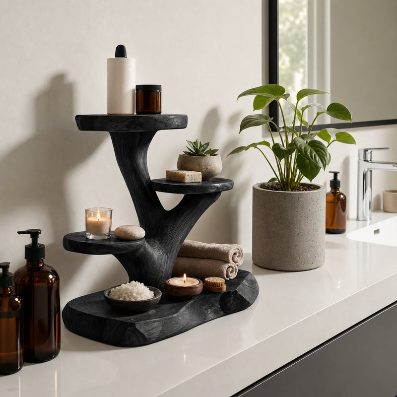 Wildgrove Goldfinch Live Edge Bathroom Shelf with Three Tiers