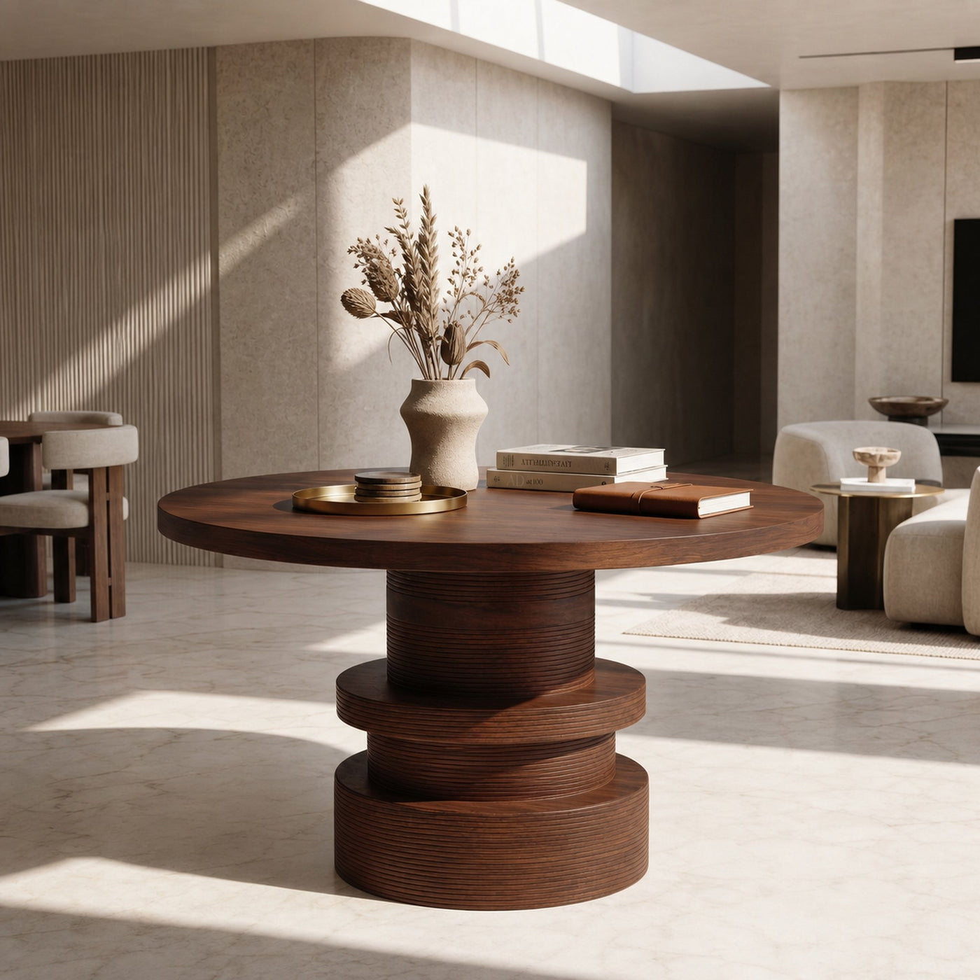 Organic Round Entryway Table For Living Room And Entryway - product view 7