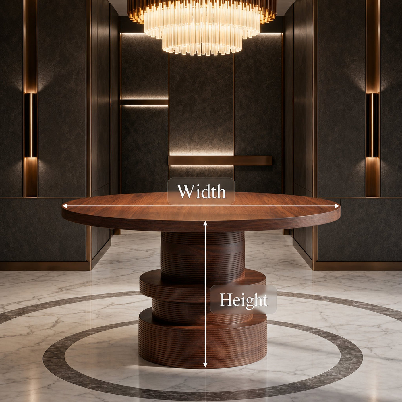 Organic Round Entryway Table For Living Room And Entryway - product view 8