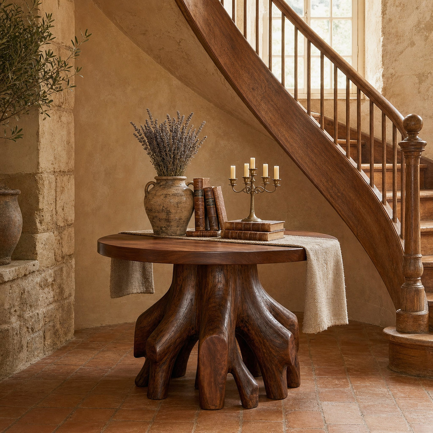 Organic Sculptural Foyer Table For Entryway Or Living Room - product view 7