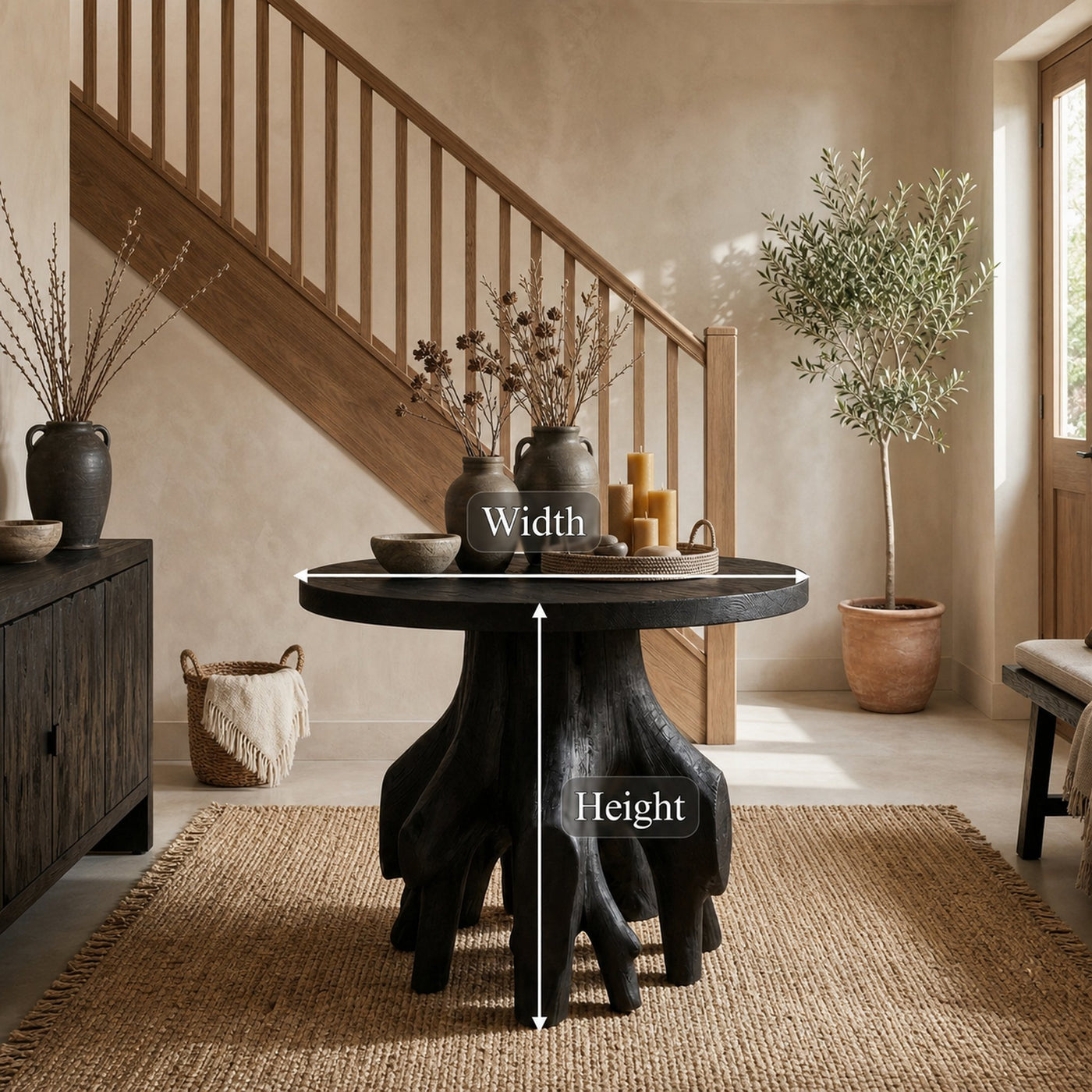 Organic Sculptural Foyer Table For Entryway Or Living Room - product view 8