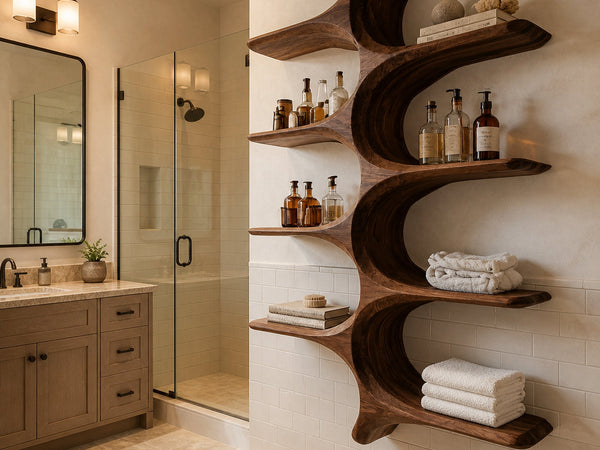 Driftform Sweetwater Solid Wood Wall-Mounted Bathroom Shelf