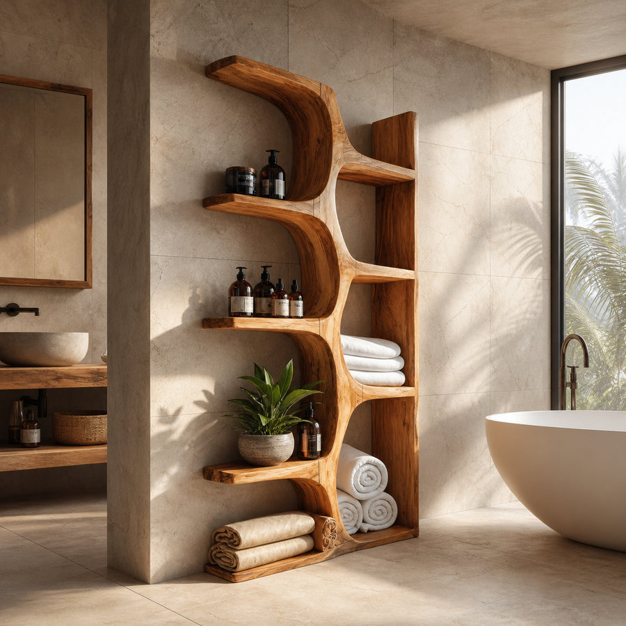 Organic Sculptural Shelf For Bathroom Or Spa