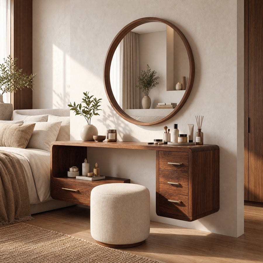 Organic Sculptural Vanity Desk Dressing Room Beauty Space Personal Area