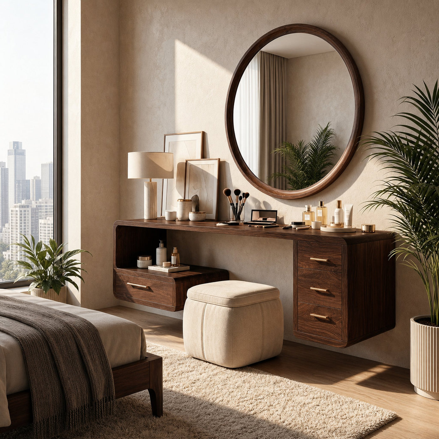 Organic Sculptural Vanity Desk Dressing Room Beauty Space Personal Area - product view 7