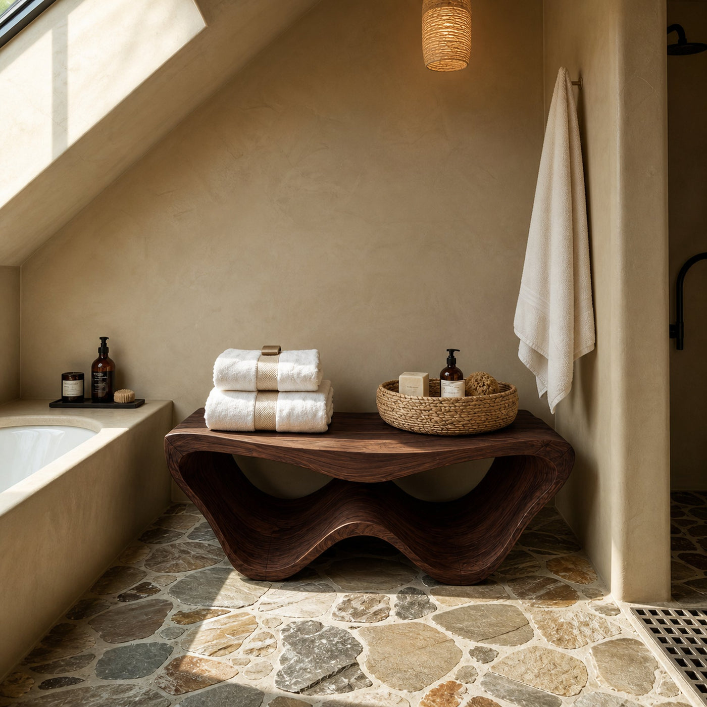 Organic Shower Bench With Storage For Bathroom - product view 7