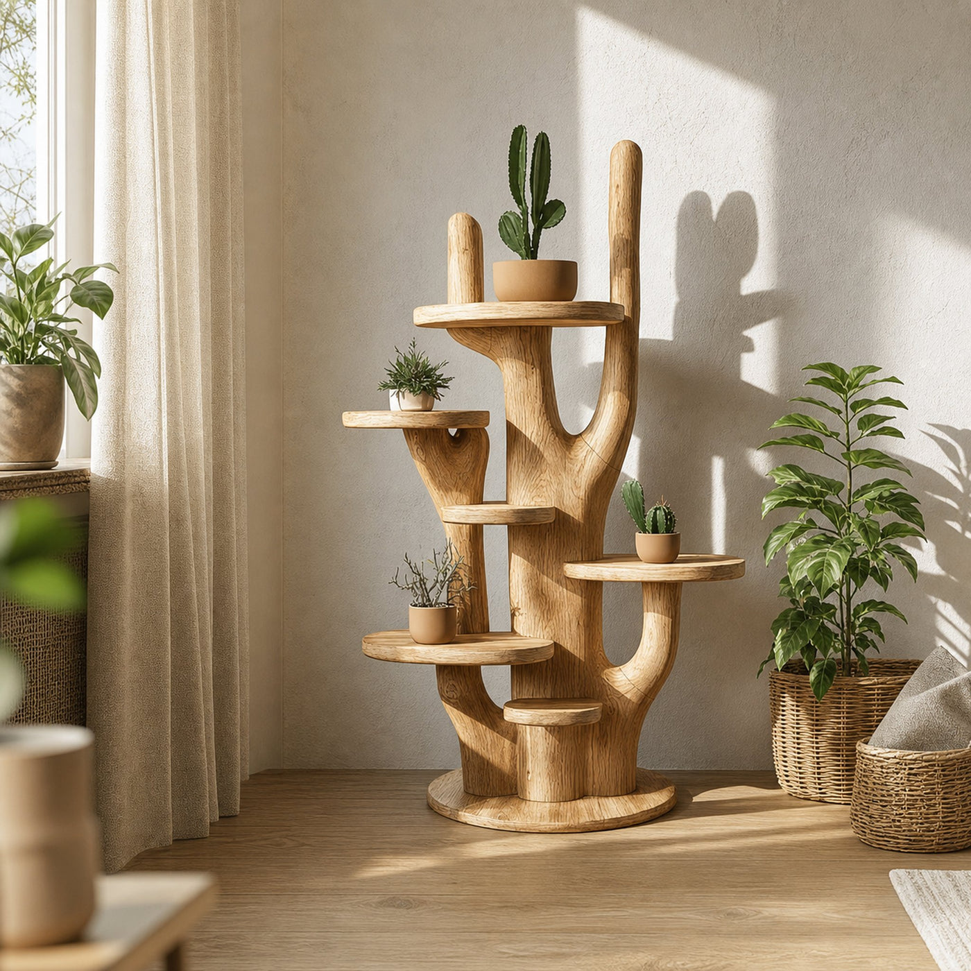 Organic Tree Form Plant Stand Living Room And Bedroom