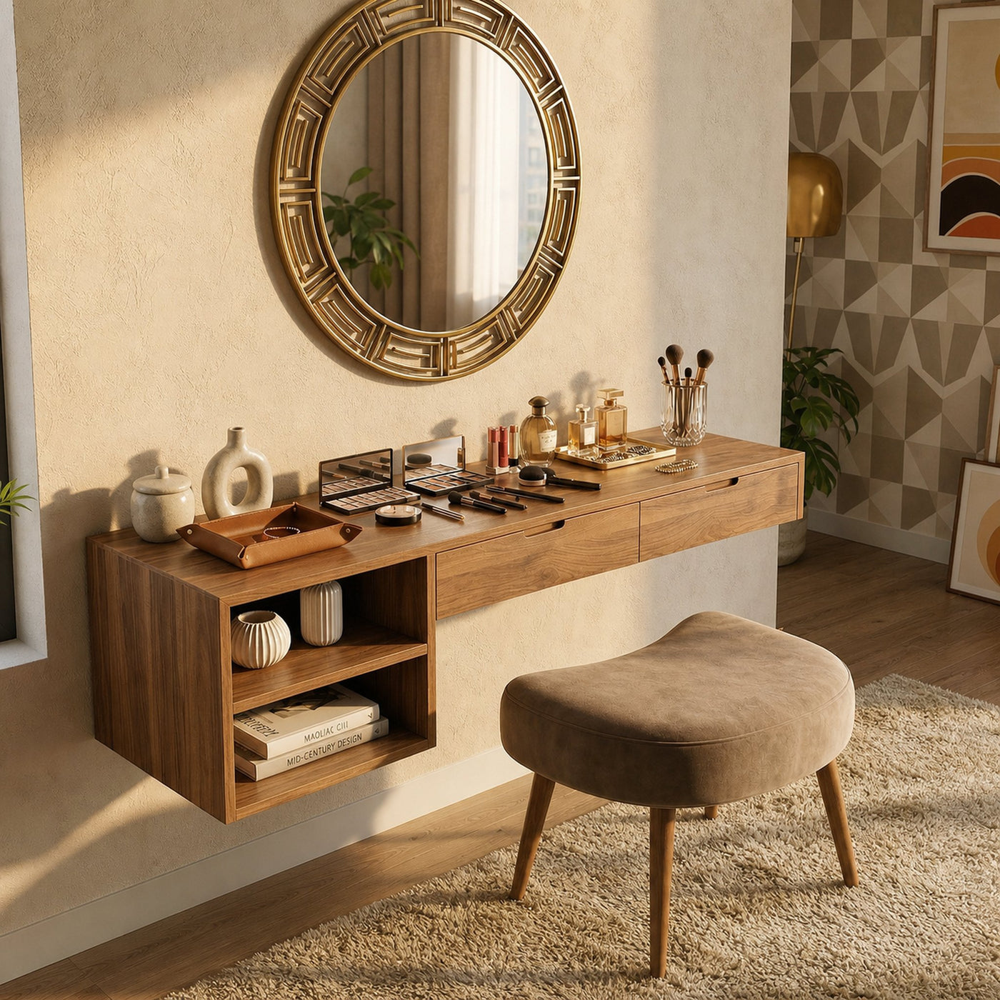 Organic Vanity Table Dressing Room Makeup Area Personal Space - product view 6