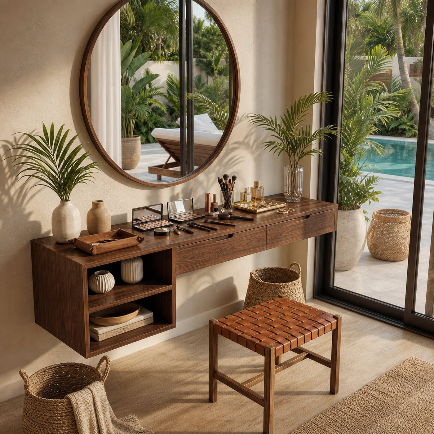 Organic Vanity Table Dressing Room Makeup Area Personal Space - product view 7