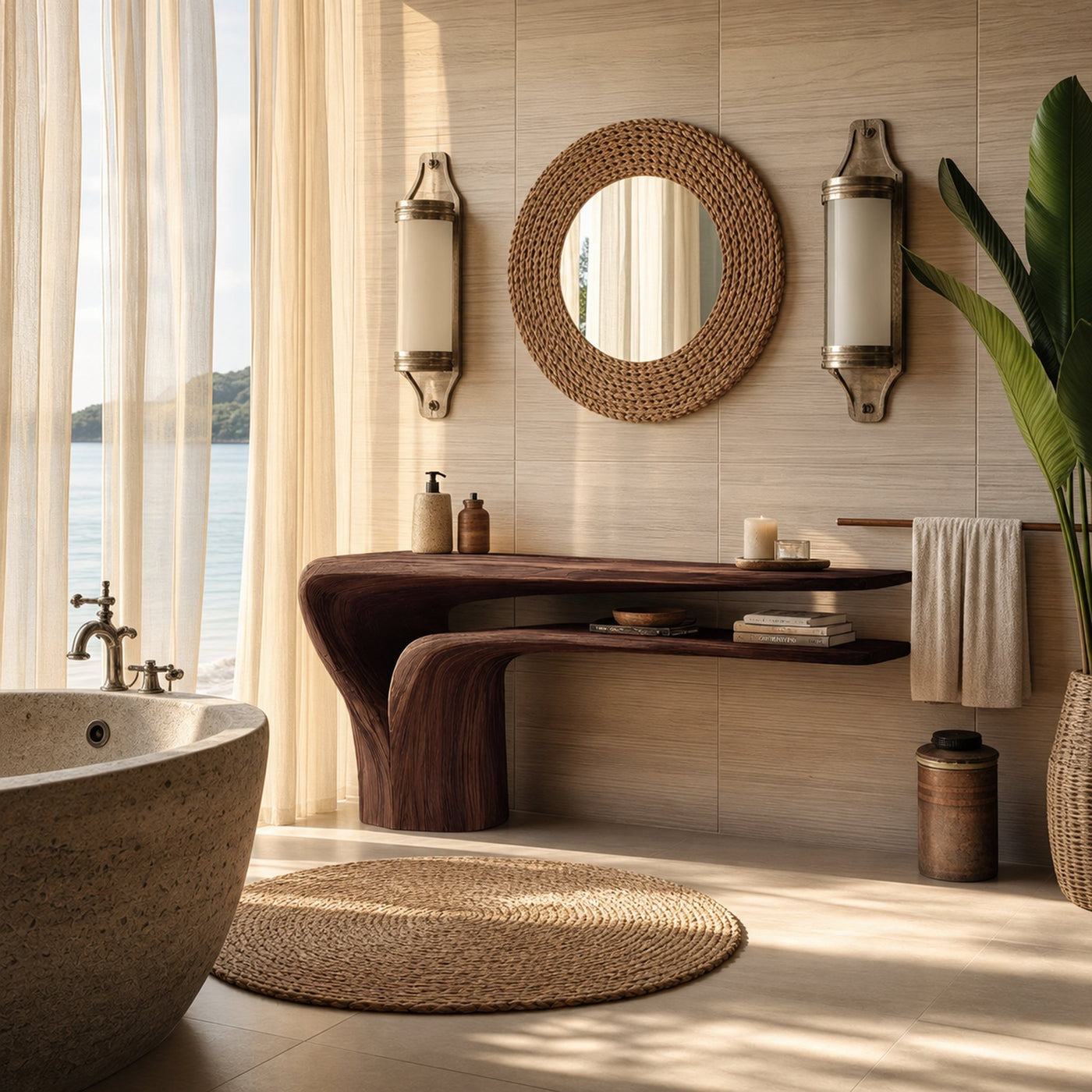 Organic Vanity Table For Bedroom Interior Space - product view 6