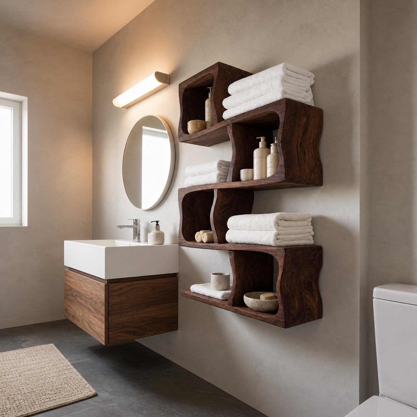 Organic Wall Shelf For Bathroom Wall Use - product view 7