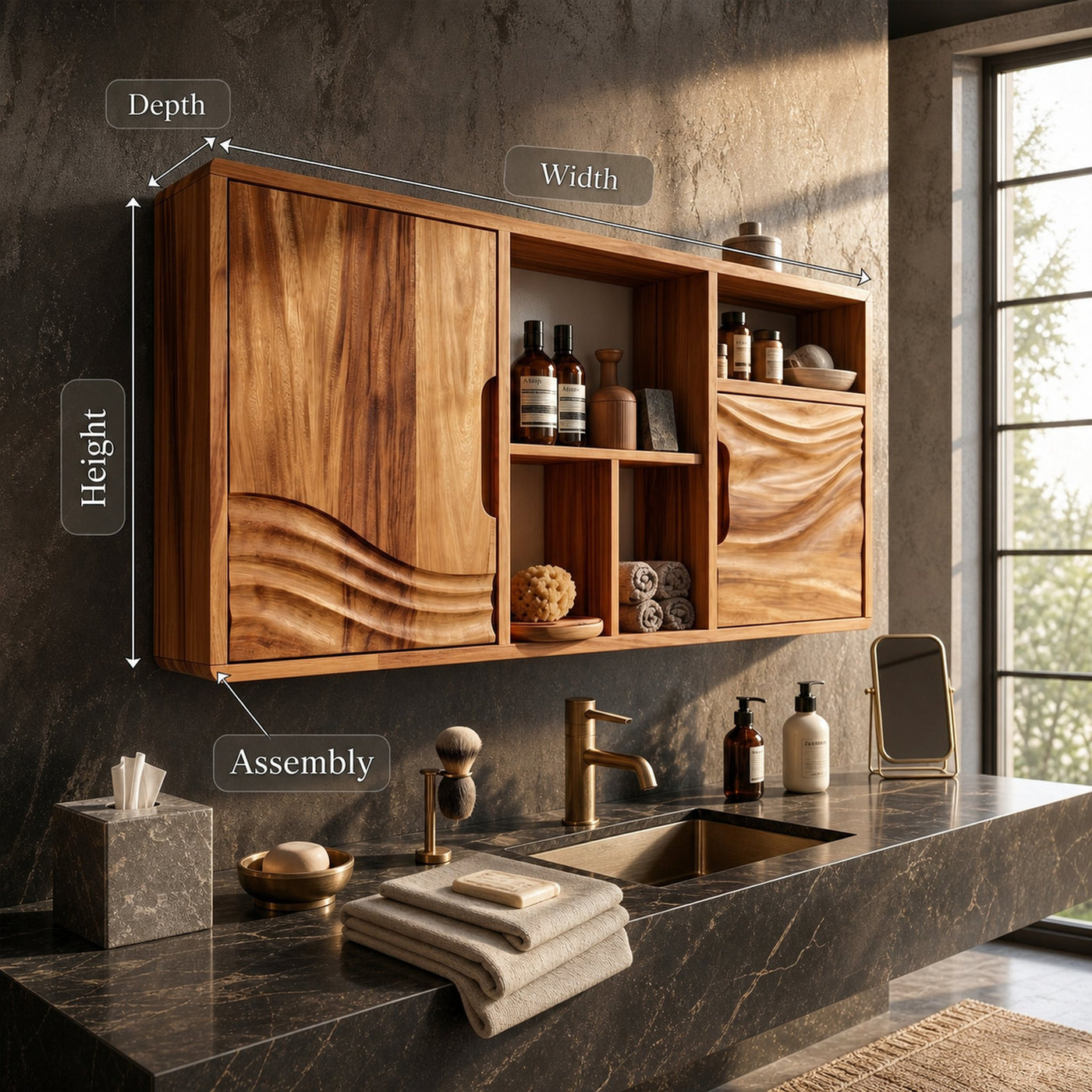 Organic Wave Accent Bathroom Cabinet Urban Bathroom - product view 8