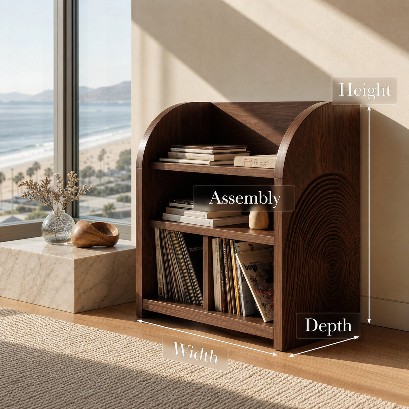 Organic Wooden Magazine Rack With Multi Compartments For Home - product view 8