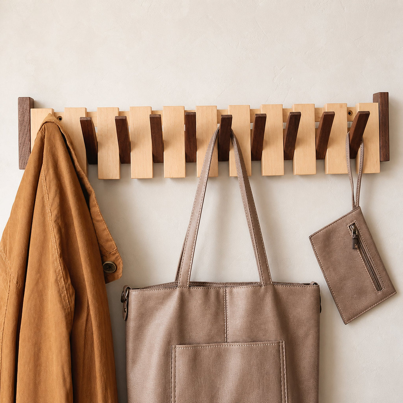 Piano Coat Hooks Towel Rack
