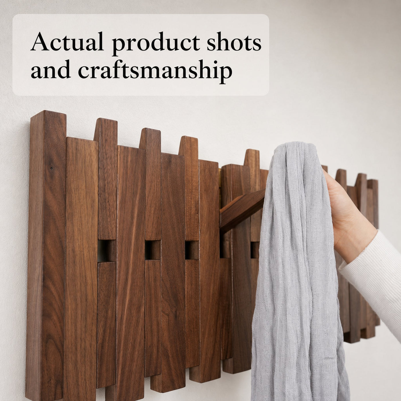 Piano Coat Hooks Wall Mount - product view 8