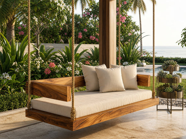 Resort Style Hanging Daybed Swing Retreat