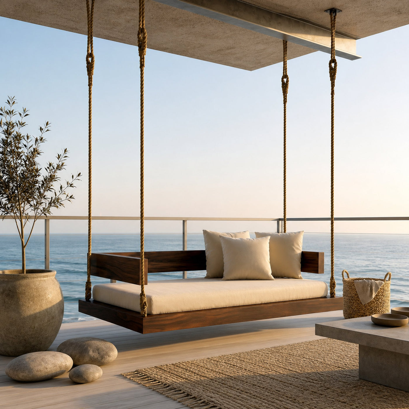 Resort Style Hanging Daybed Swing Retreat - product view 7