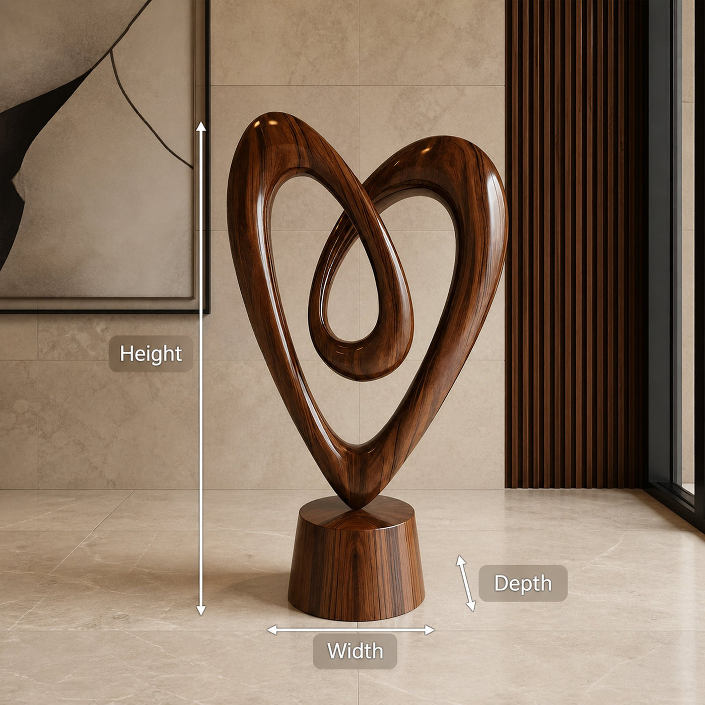 Rustic 3D Wood Art For Living Room Interior Wall Accent - product view 8