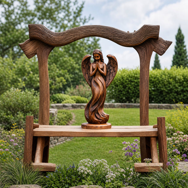 Rustic Abstract Sculpture For Furniture Wall Centerpiece