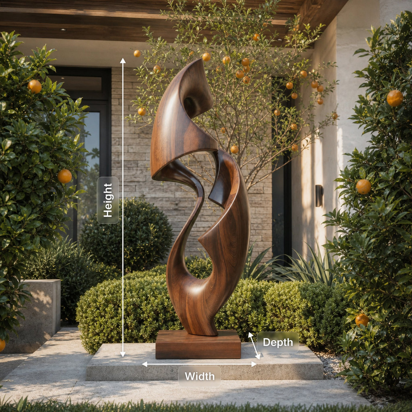 Rustic Abstract Sculpture For Office Decor - product view 8